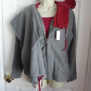 Talbots 4PC SET NWT $190 S/M P Hoodie Jacket Pants Tee Top Socks Lounge Travel